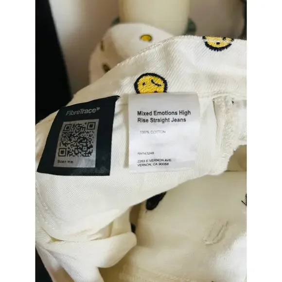 NEW Reformation Mixed Emotions High Rise Straight Jeans Size 23 Cotton 100% - Picture 12 of 13